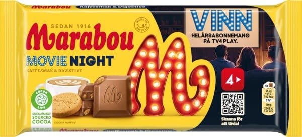 Marabou Movie Night Kaffe & Digestive 185g