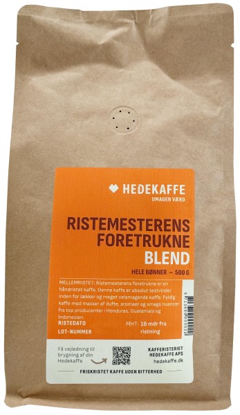 Hedekaffe Ristemesterens Foretrukne Blend Bohnen