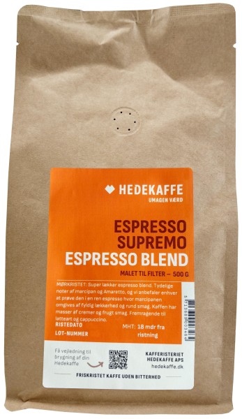 Hedekaffe Espresso Supremo gemahlen