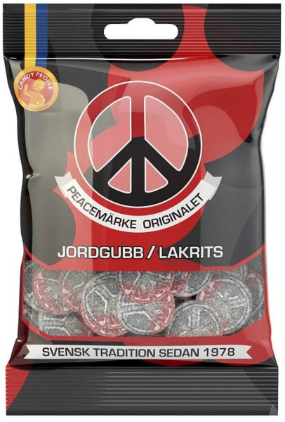 Peacemärke Jordgubb / Lakrits