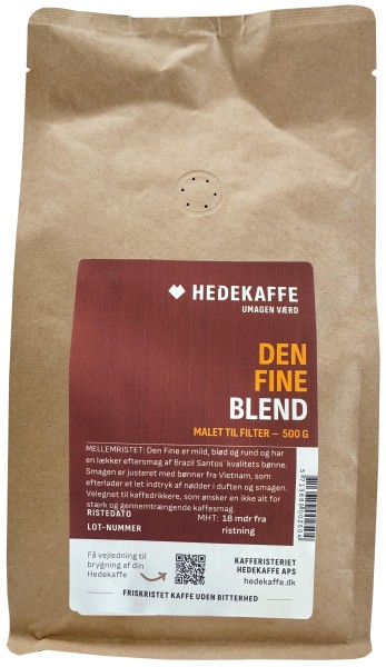 Hedekaffe Den Fine Blend gemahlen