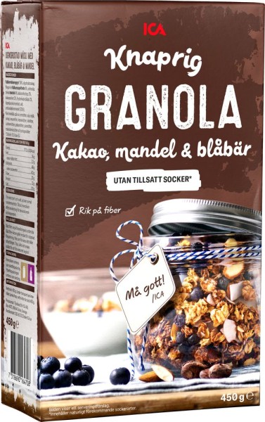 Granola Kakao, Mandel & Blåbär